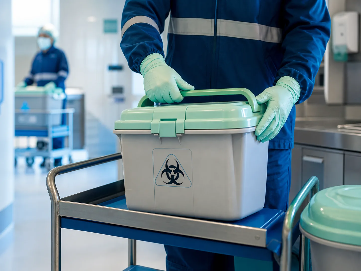 Contenedores sellados para gestión segura de residuos biológico-infecciosos